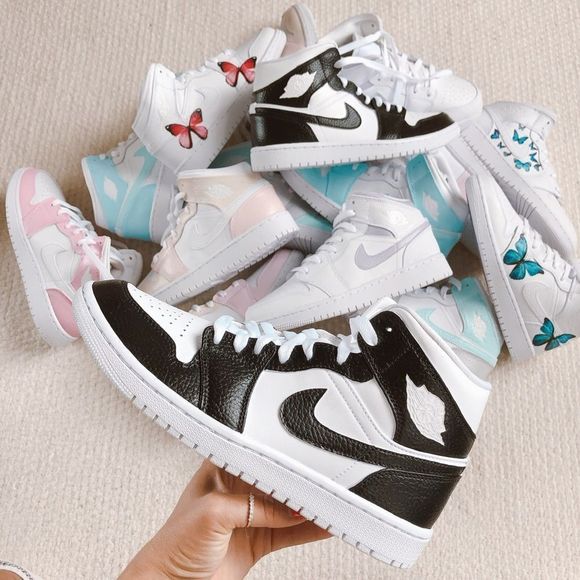 Jordan Shoes - Custom painted Air jordan 1 mid